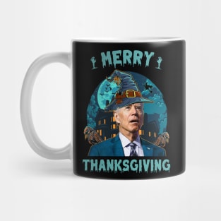 Funny Joe Biden Confused Merry Thanksgiving For Halloween Mug